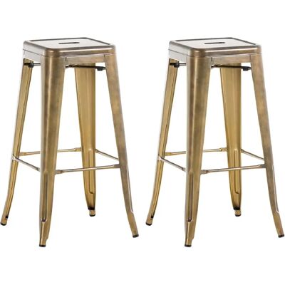 Decoshop26 lot de 2 tabourets de bar - Métal - Publicité Decoshop26 lot de 2 tabourets de bar - Métal - Publicité
