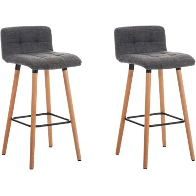 Decoshop26 Lot de 2 Tabourets Design Scandinave - Publicité Decoshop26 Lot de 2 Tabourets Design Scandinave - Publicité