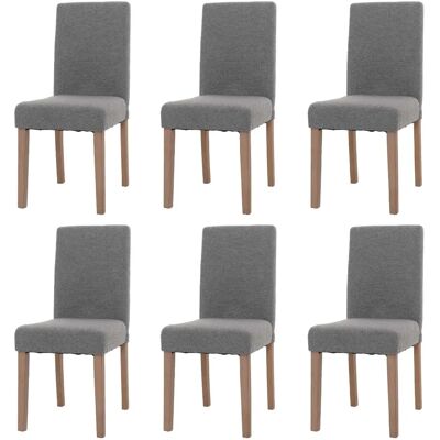 Decoshop26 Lot de 6 chaises de salle à manger dossier haut en tissu bouclé gris pieds en bois clairs 04_0007634 - Publicité Decoshop26 Lot de 6 chaises de salle à manger dossier haut en tissu bouclé gris pieds en bois clairs 04_0007634 - Publicité