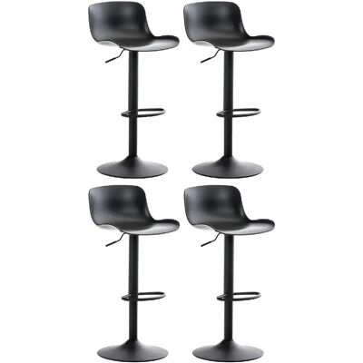 Decoshop26 Lot de 4 tabourets de bar design - Noir - Publicité Decoshop26 Lot de 4 tabourets de bar design - Noir - Publicité