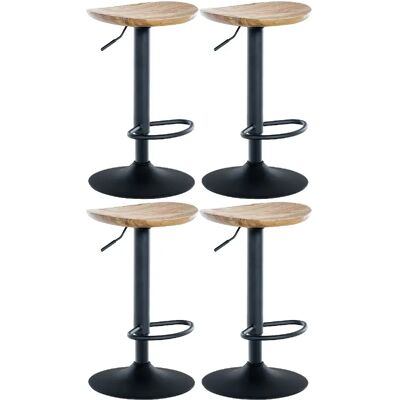 Decoshop26 Lot de 4 tabourets de bar pivotants - Marron - Publicité Decoshop26 Lot de 4 tabourets de bar pivotants - Marron - Publicité
