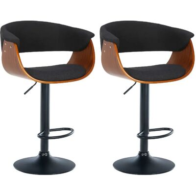 Decoshop26 Lot de 2 tabourets de bar - Noyer - Publicité Decoshop26 Lot de 2 tabourets de bar - Noyer - Publicité