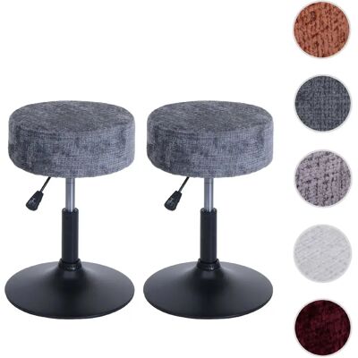 Mendler lot de 2 tabourets pivotants - Gris - Publicité Mendler lot de 2 tabourets pivotants - Gris - Publicité