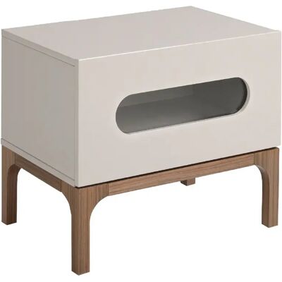 Nuitette Angel Cerdá en Gris et Noyer - Design Moderne avec Éclairage Intérieur - Publicité Nuitette Angel Cerdá en Gris et Noyer - Design Moderne avec Éclairage Intérieur - Publicité