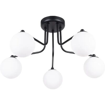 SOLLUX LIGHTING Astral Plafonnier Semi-Flush Minimaliste 5 Lumières Noir - Publicité SOLLUX LIGHTING Astral Plafonnier Semi-Flush Minimaliste 5 Lumières Noir - Publicité