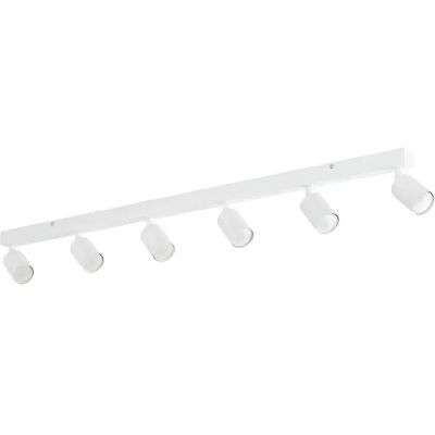 Lumière Barre de spots de plafond blanche 6xGU10 - Publicité Lumière Barre de spots de plafond blanche 6xGU10 - Publicité