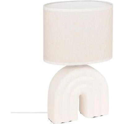 ATMOSPHERA Lampe à Poser en Céramique Gabin 32cm Blanc - Publicité ATMOSPHERA Lampe à Poser en Céramique Gabin 32cm Blanc - Publicité