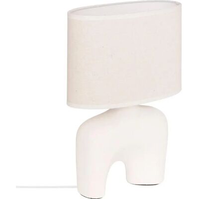 ATMOSPHERA Lampe à Poser en Céramique Gaby 31cm Blanc - Publicité ATMOSPHERA Lampe à Poser en Céramique Gaby 31cm Blanc - Publicité