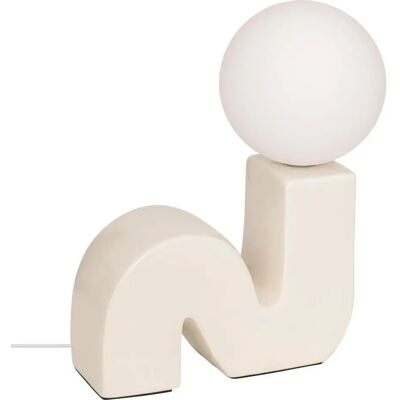 ATMOSPHERA Lampe à Poser en Céramique Sibil 33cm Beige - Publicité ATMOSPHERA Lampe à Poser en Céramique Sibil 33cm Beige - Publicité