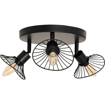 ATMOSPHERA Plafonnier 3 Lampes Orientables en Métal Adelia 25cm Noir - Publicité ATMOSPHERA Plafonnier 3 Lampes Orientables en Métal Adelia 25cm Noir - Publicité