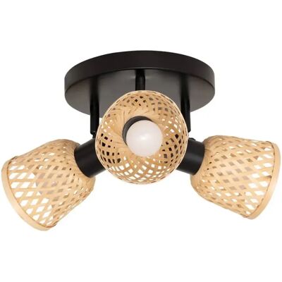 ATMOSPHERA Plafonnier 3 Lampes Orientables Lio 25cm Naturel - Publicité ATMOSPHERA Plafonnier 3 Lampes Orientables Lio 25cm Naturel - Publicité