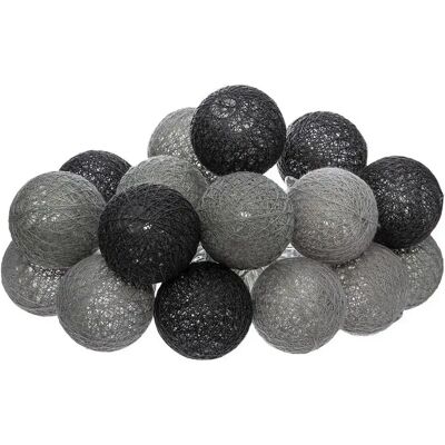 ATMOSPHERA Guirlande Led 16 Boules Smoky 255cm Gris & Noir - Publicité ATMOSPHERA Guirlande Led 16 Boules Smoky 255cm Gris & Noir - Publicité