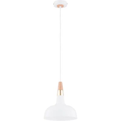 Suspension moderne blanche bois Ø23 E27 Rodos Alfa - Publicité Suspension moderne blanche bois Ø23 E27 Rodos Alfa - Publicité