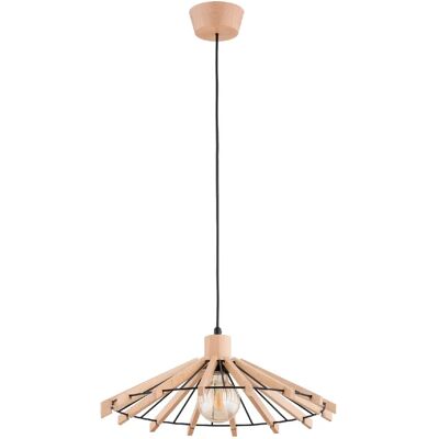 Suspension scandinave bois noir NATKA Alfa E27 Ø44 - Publicité Suspension scandinave bois noir NATKA Alfa E27 Ø44 - Publicité