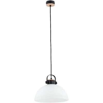 Suspension Alfa Bolo verre noir/blanc Ø30 E27 60W 90cm - Publicité Suspension Alfa Bolo verre noir/blanc Ø30 E27 60W 90cm - Publicité