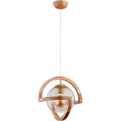 Suspension scandinave bois verre E27 15W Cabrio Alfa - Publicité Suspension scandinave bois verre E27 15W Cabrio Alfa - Publicité