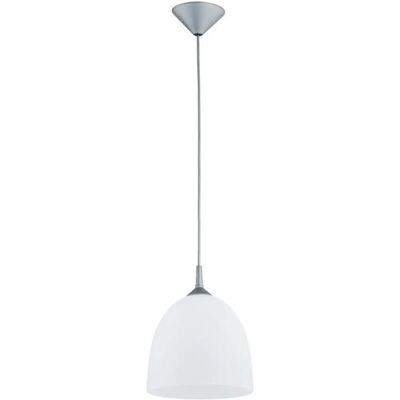 Alfa Suspension grise abat-jour verre blanc Ø23 Dawid E27 - Publicité Alfa Suspension grise abat-jour verre blanc Ø23 Dawid E27 - Publicité