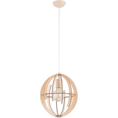 Suspension scandinave bois ovale Solaria Alfa E27 Ø31 - Publicité Suspension scandinave bois ovale Solaria Alfa E27 Ø31 - Publicité