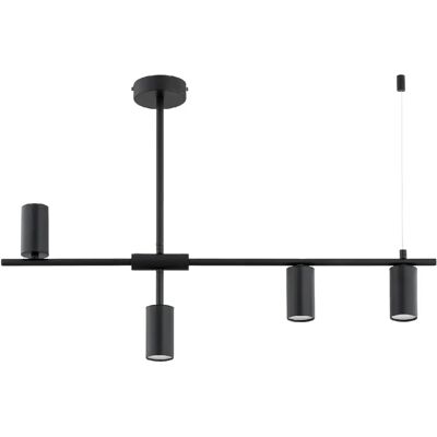 Suspension spots noire métal moderne 4xGU10 SAUR Alfa - Publicité Suspension spots noire métal moderne 4xGU10 SAUR Alfa - Publicité