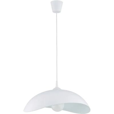 Suspension blanche abat-jour ondulé E27 15W Alfa Jasmin - Publicité Suspension blanche abat-jour ondulé E27 15W Alfa Jasmin - Publicité
