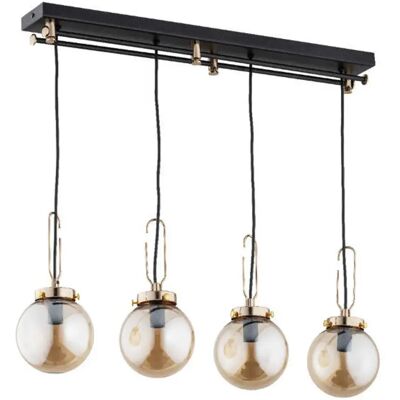 Alfa Suspension moderne VOLANS 4 globes verre 4xE14 noir - Publicité Alfa Suspension moderne VOLANS 4 globes verre 4xE14 noir - Publicité