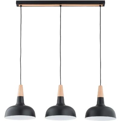 Suspension design noire/bois pour table 3xE27 RODOS Alfa - Publicité Suspension design noire/bois pour table 3xE27 RODOS Alfa - Publicité