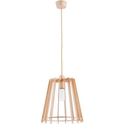 Suspension scandinave bois clair E27 15W PATIO Alfa - Publicité Suspension scandinave bois clair E27 15W PATIO Alfa - Publicité