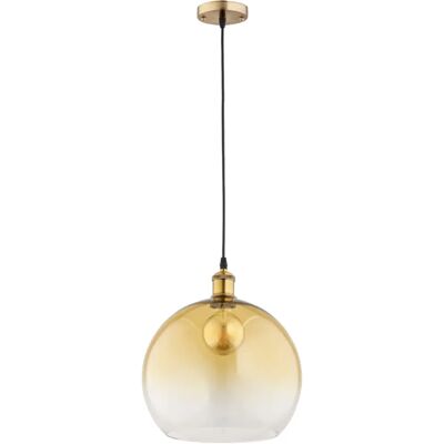 Suspension jaune/noir verre dégradé E27 15W Beta Alfa - Publicité Suspension jaune/noir verre dégradé E27 15W Beta Alfa - Publicité