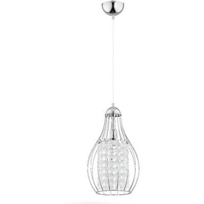 Suspension déco Alfa PIRO chrome cristal E14 10W Ø21cm - Publicité Suspension déco Alfa PIRO chrome cristal E14 10W Ø21cm - Publicité