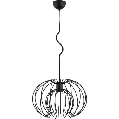 Suspension métal Alfa KIWI noire E27 1x60W H90 Ø36 - Publicité Suspension métal Alfa KIWI noire E27 1x60W H90 Ø36 - Publicité
