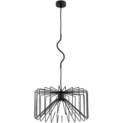 Suspension Alfa Verso métal noire E27 1x60W H90 Ø42cm - Publicité Suspension Alfa Verso métal noire E27 1x60W H90 Ø42cm - Publicité