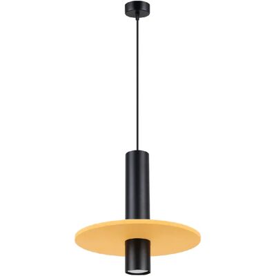 Sollux Lighting Suspension moderne noire feutre jaune réglable GU10 10W - Publicité Sollux Lighting Suspension moderne noire feutre jaune réglable GU10 10W - Publicité