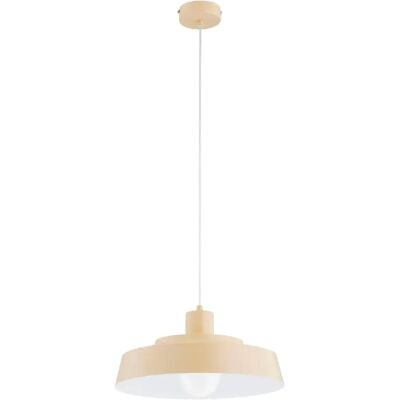 Suspension ronde crème cuisine E27 15W Delta Alfa métal - Publicité Suspension ronde crème cuisine E27 15W Delta Alfa métal - Publicité