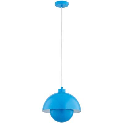 Suspension moderne dôme bleu cuisine E27 15W Kuger Alfa - Publicité Suspension moderne dôme bleu cuisine E27 15W Kuger Alfa - Publicité