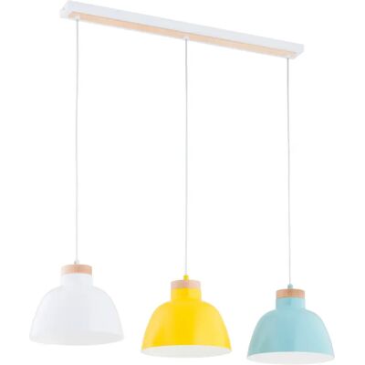 Suspension loft Lorien Alfa métal/bois multicolore 3xE27 - Publicité Suspension loft Lorien Alfa métal/bois multicolore 3xE27 - Publicité