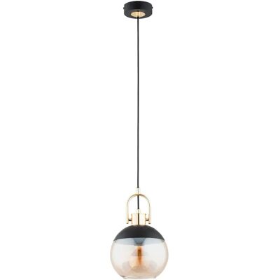 Suspension HILTO Alfa Ø20 verre ambre noir/or E27 15W - Publicité Suspension HILTO Alfa Ø20 verre ambre noir/or E27 15W - Publicité