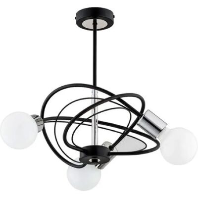 Plafonnier loft LUER noir métal 3 lumières E27 15W Alfa - Publicité Plafonnier loft LUER noir métal 3 lumières E27 15W Alfa - Publicité