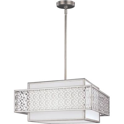 Suspension Kenney 3 lumières argentée - Lampe de plafond - Publicité Suspension Kenney 3 lumières argentée - Lampe de plafond - Publicité