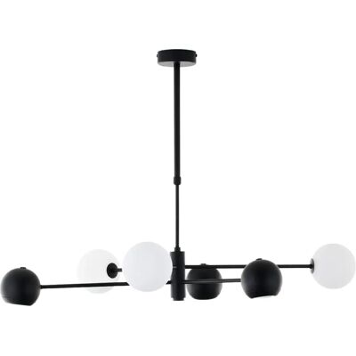 Jupiter Suspension Moka 6 lampes - Noir - Publicité Jupiter Suspension Moka 6 lampes - Noir - Publicité