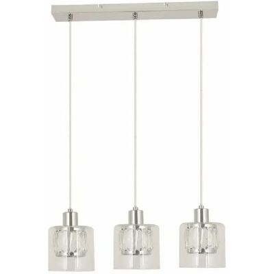 Reality suspension barre 3 lampes - Argent - Publicité Reality suspension barre 3 lampes - Argent - Publicité