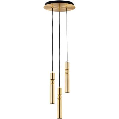 Jupiter Suspension ronde 3 spots - Or - Publicité Jupiter Suspension ronde 3 spots - Or - Publicité