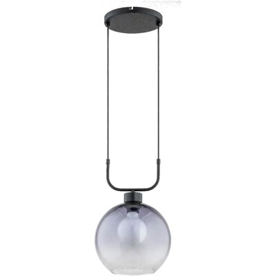 Suspension moderne noire verre teinté E27 15W Alfa DRON - Publicité Suspension moderne noire verre teinté E27 15W Alfa DRON - Publicité