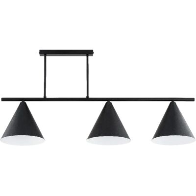 Plafonnier TORUS Alfa noir minimaliste 3xE27 cônes - Publicité Plafonnier TORUS Alfa noir minimaliste 3xE27 cônes - Publicité