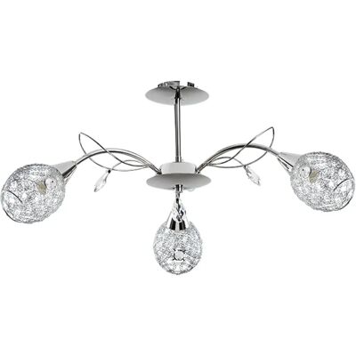 Plafonnier glamour chromé cristal 3xE14 Marlena Alfa - Publicité Plafonnier glamour chromé cristal 3xE14 Marlena Alfa - Publicité