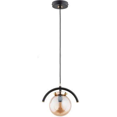 Suspension moderne KORDA noir/or globe verre E14 Alfa - Publicité Suspension moderne KORDA noir/or globe verre E14 Alfa - Publicité