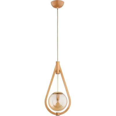Suspension scandinave bois boule ambre E14 Gota Alfa - Publicité Suspension scandinave bois boule ambre E14 Gota Alfa - Publicité