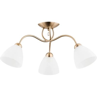 Plafonnier laiton cristal Amarillo 3xE27 Alfa 58 cm - Publicité Plafonnier laiton cristal Amarillo 3xE27 Alfa 58 cm - Publicité