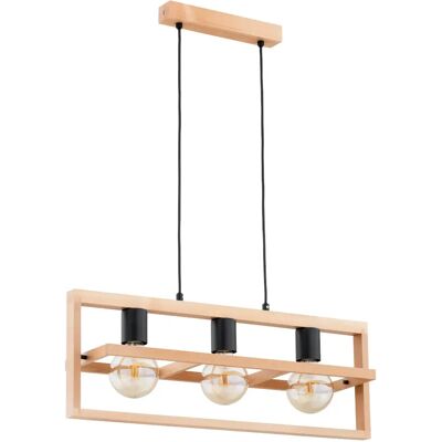 Suspension géométrique bois pour table Rezon 3xE27 Alfa - Publicité Suspension géométrique bois pour table Rezon 3xE27 Alfa - Publicité