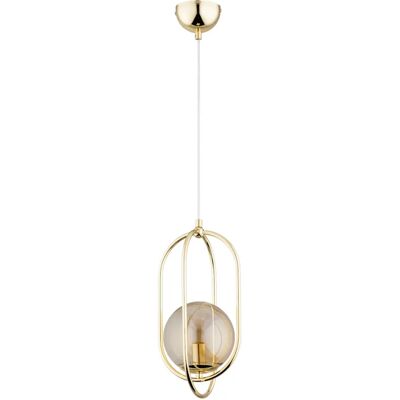 Suspension Binar Alfa, boule ambrée laiton, 1xE14 10W - Publicité Suspension Binar Alfa, boule ambrée laiton, 1xE14 10W - Publicité