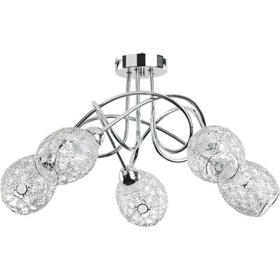 Plafonnier glamour chromé cristal VERA 5xE14 Ø54 Alfa - Publicité Plafonnier glamour chromé cristal VERA 5xE14 Ø54 Alfa - Publicité